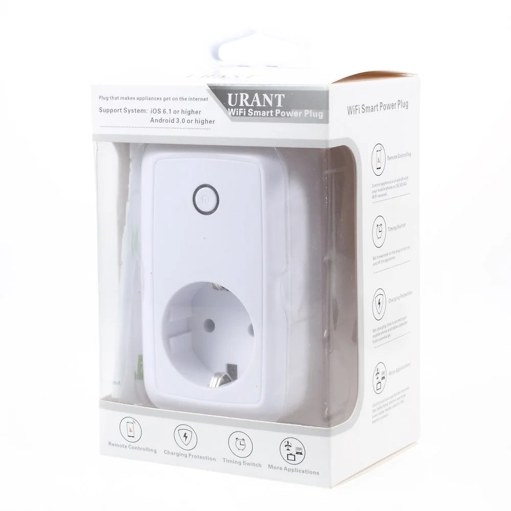 EU Standard Portable WiFi Plug Smart Home/Office Wireless Power Socket for iOS and Android - 7