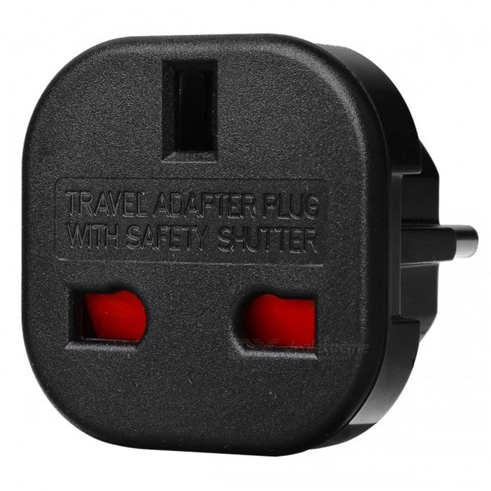 10Pcs / Set UK to EU AC Power Travel Plug Adapter Socket Converters - Black - 2