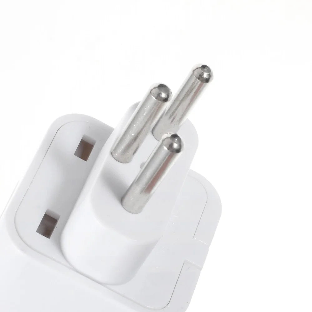 USA to Switzerland Travel Adapter Plug - White - 4