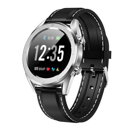 Y28 Multifunctional ECG Heart Rate Blood Pressure Monitor Bracelet (Silicone Wristband) - Black / Silver - 1