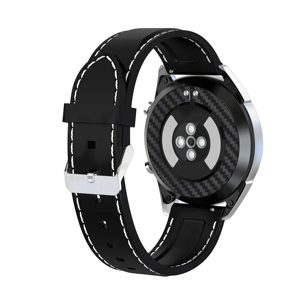 Y28 Multifunctional ECG Heart Rate Blood Pressure Monitor Bracelet (Silicone Wristband) - Black / Silver - 3