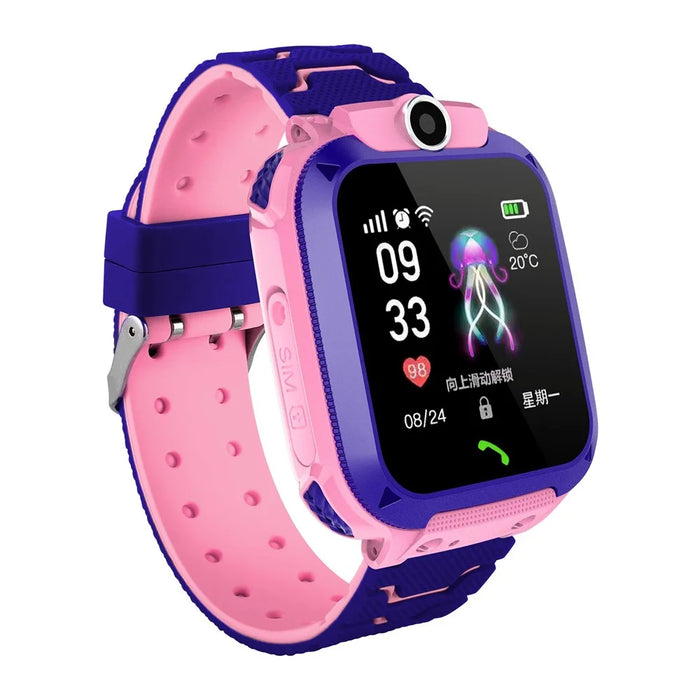Q12 1.44-inch Touch Screen IP67 Waterproof Smart Watch Multifunction Children Positioning Wrist Watch Bracelet - Pink - 1