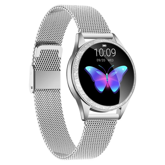 KW20 Multi-function Health Tracker IP68 Waterproof Bluetooth-compatible Smart Watch [Stainless Steel Strap] - Silver - 2