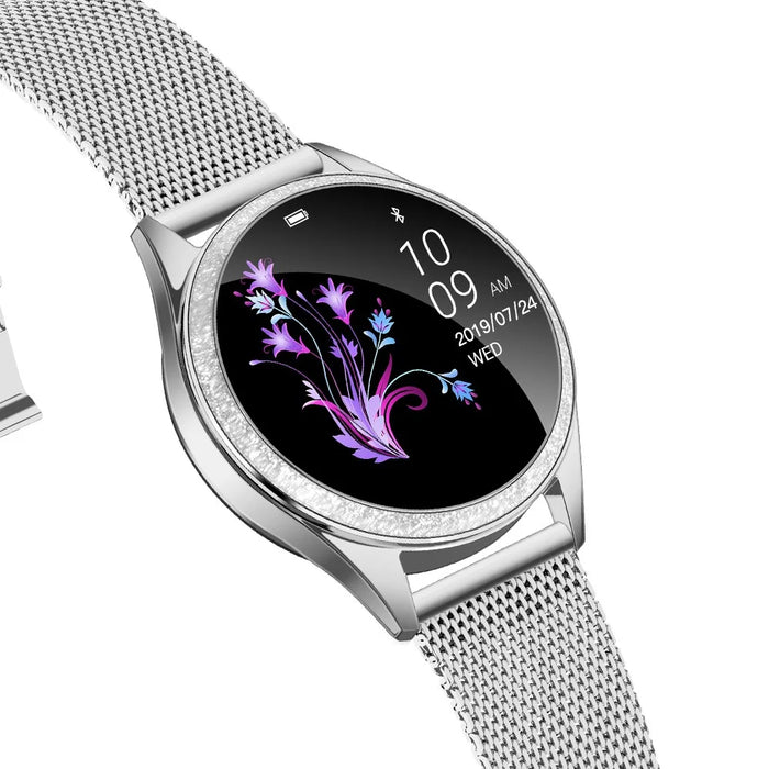KW20 Multi-function Health Tracker IP68 Waterproof Bluetooth-compatible Smart Watch [Stainless Steel Strap] - Silver - 4