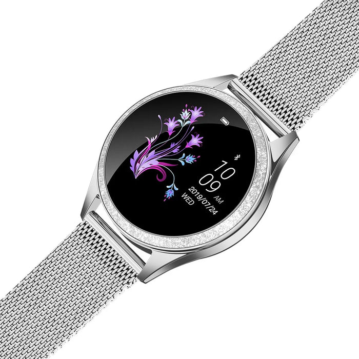 KW20 Multi-function Health Tracker IP68 Waterproof Bluetooth-compatible Smart Watch [Stainless Steel Strap] - Silver - 7