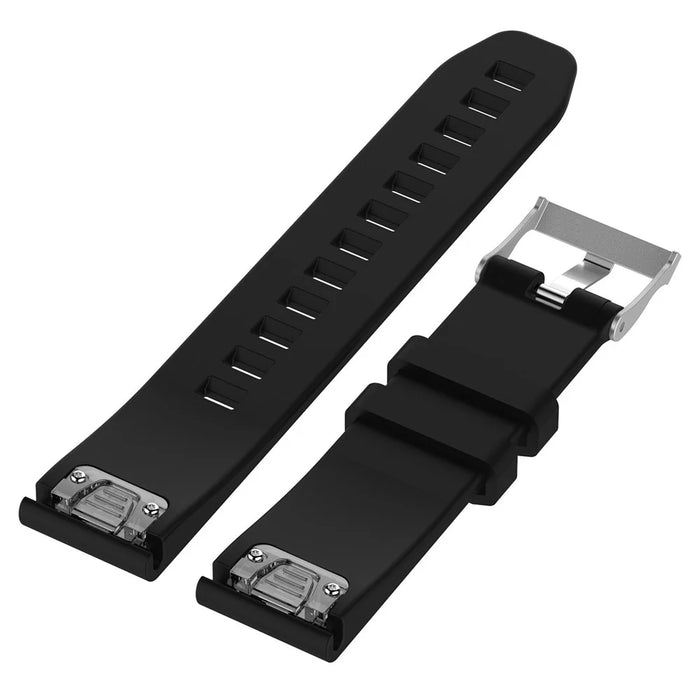 Rhombus Texture Watch Band Strap Soft Silicone Wrist Watchband Replacement for Garmin fenix5 / forerunner 935 - Black - 2