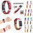 For Fitbit Charge 2 Genuine Leather Watch Band Replacement Wrist Strap Replacement - Red - 7
