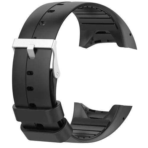 For Polar M400/M430/M200 Flexible Silicone Watch Strap Adjustable Wrist Band Replacement - Black - 1