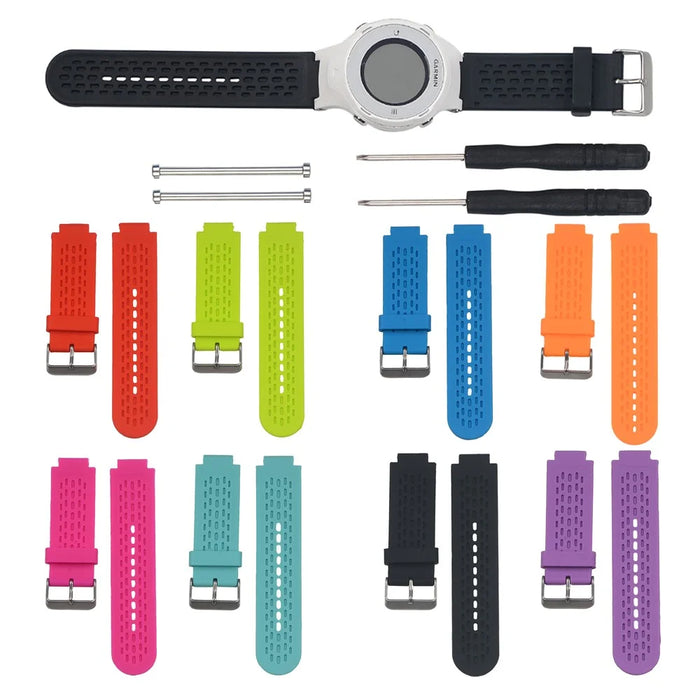 Silicone Watch Strap Replacement for Garmin Vivoactive Approach S2 S4 with Pins and Screwdrivers - Rose - 3