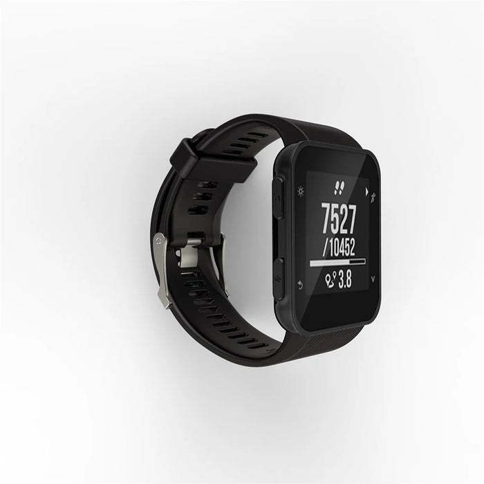 Flexible Silicone Watch Strap for Garmin Forerunner 35, Replacement Wrist Band with Adjustable Pin Buckle - Black - 2