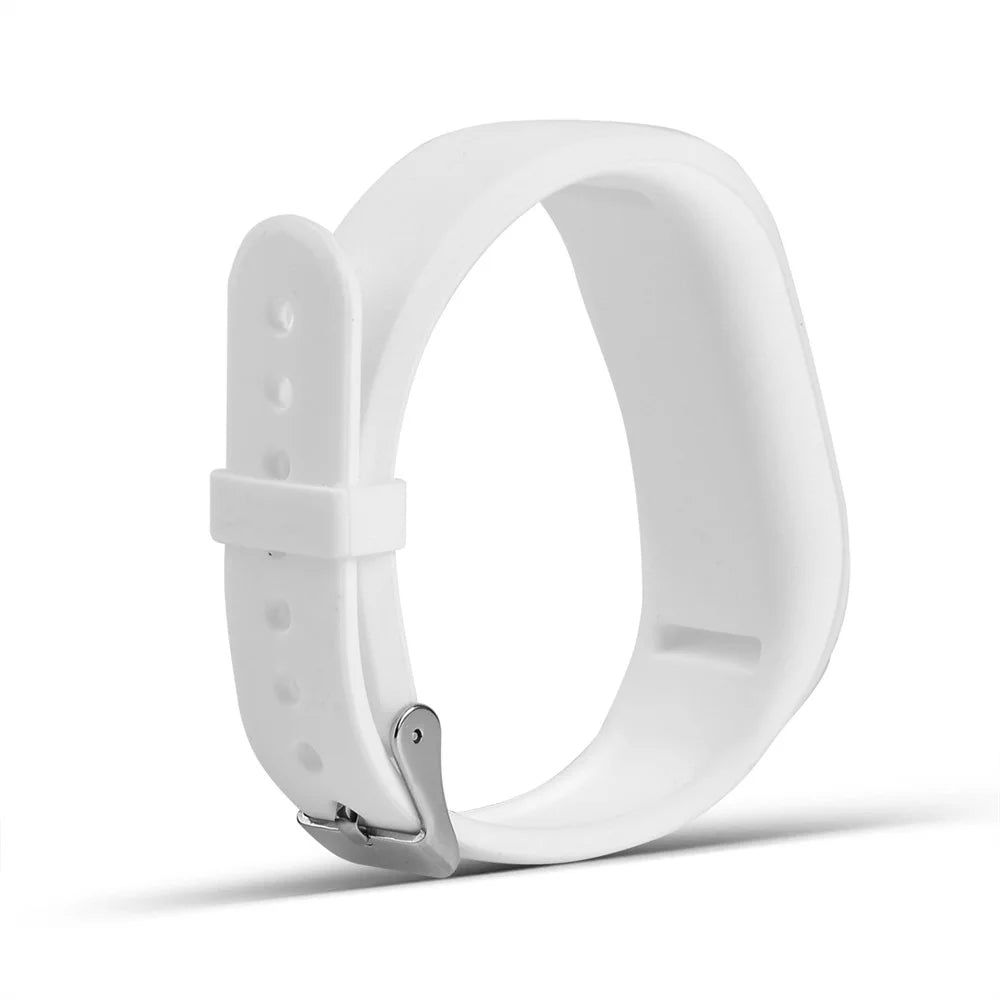 For Garmin Vivofit 3 Soft Silicone Watch Band Adjustable Replacement Strap - White - 3