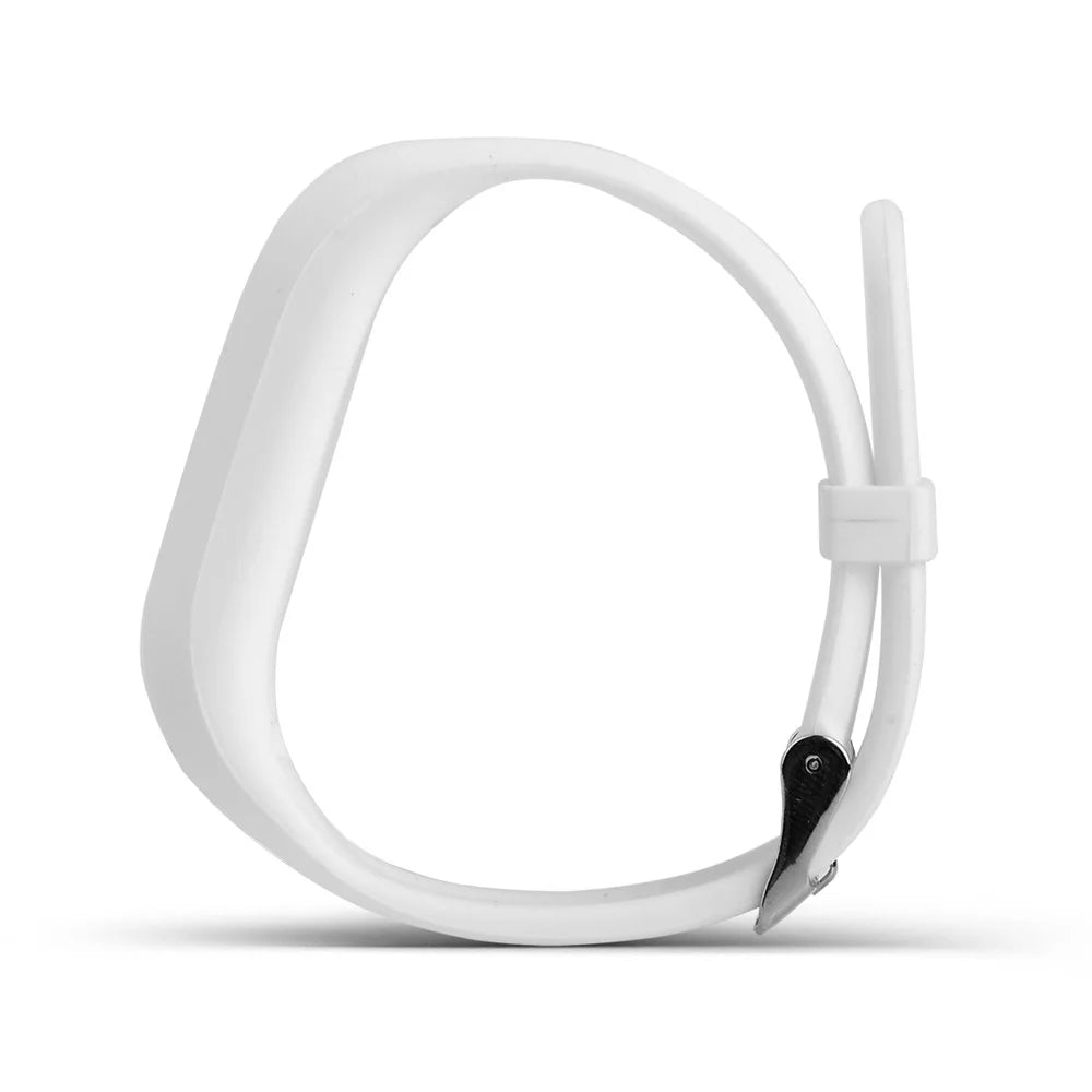 For Garmin Vivofit 3 Soft Silicone Watch Band Adjustable Replacement Strap - White - 5