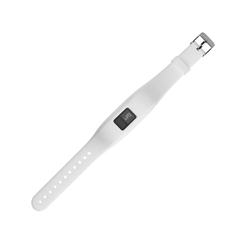 For Garmin Vivofit 3 Soft Silicone Watch Band Adjustable Replacement Strap - White - 6