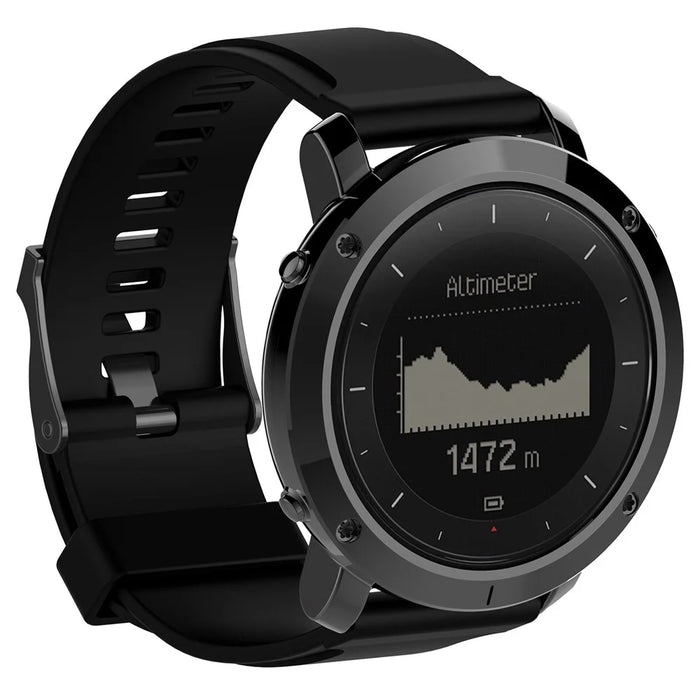 Silicone Watch Strap for Suunto Traverse with Spring Bars and Tool - Black - 3