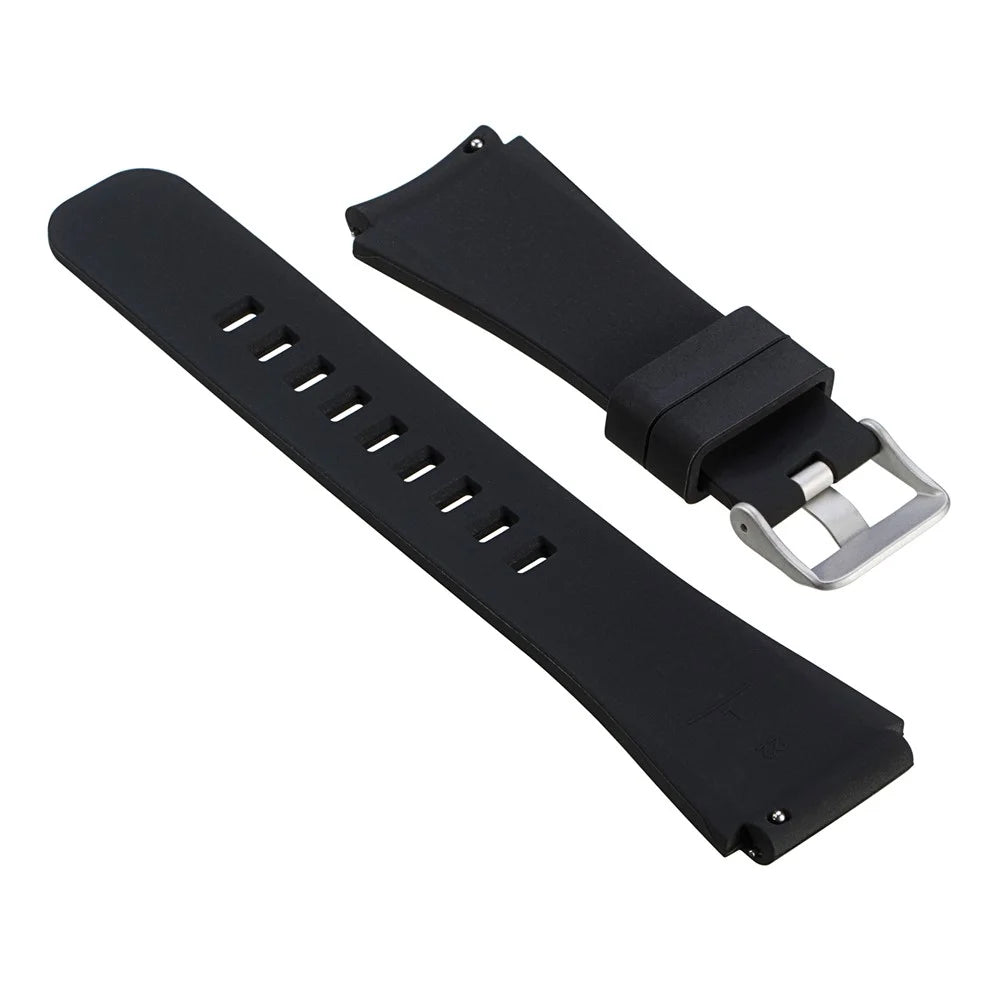 22mm Soft Sports Silicone Watch Strap, Length: 19cm for Samsung Gear S3 Frontier - Black - 3