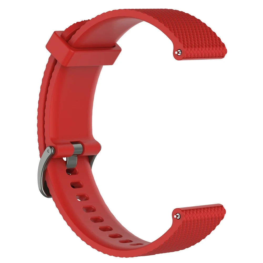 For Garmin Vivoactive 3/Vivomove HR Sport 20mm Adjustable Silicone Watch Band Replacement Strap (9.1+10.7cm) - Red - 2