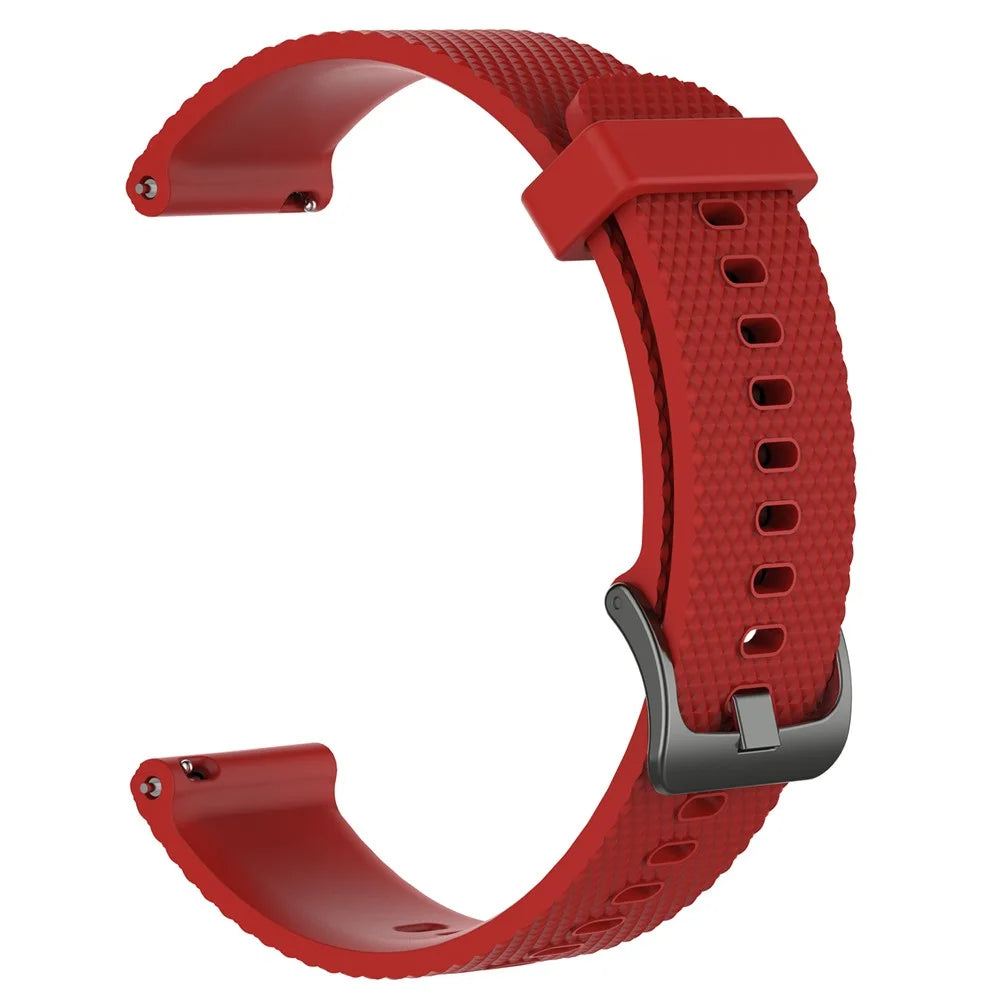 For Garmin Vivoactive 3/Vivomove HR Sport 20mm Adjustable Silicone Watch Band Replacement Strap (9.1+10.7cm) - Red - 3