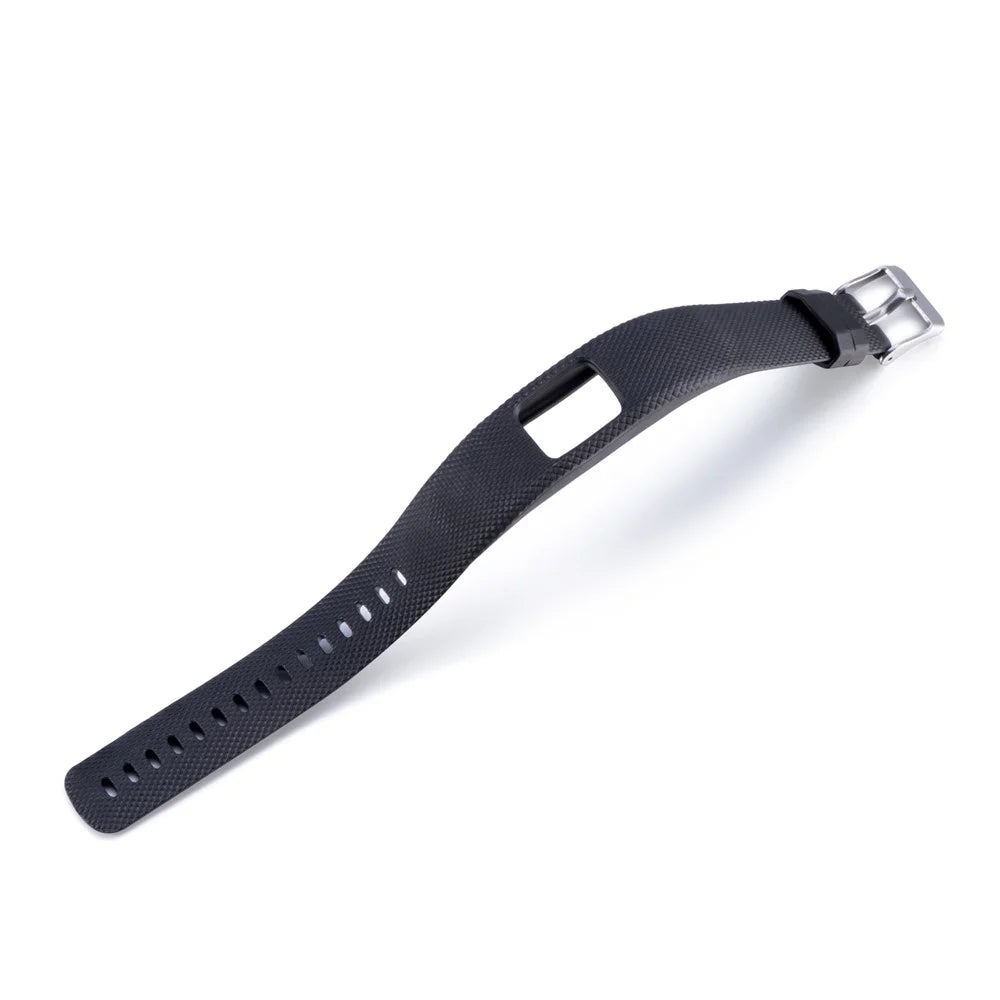 Lozenge Texture TPE+TPU Silicone Watch Strap for Garmin VivoFit 4 - Black - 5
