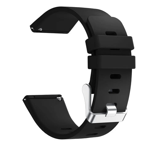 Adjustable Silicon Watch Wrist Band, Length: 102 + 95mm for Fitbit Versa - Black - 1