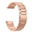 Solid Stainless Steel Watch Band for Fitbit Versa, Three-bead Wrist Strap Replacement - Rose Gold - 1