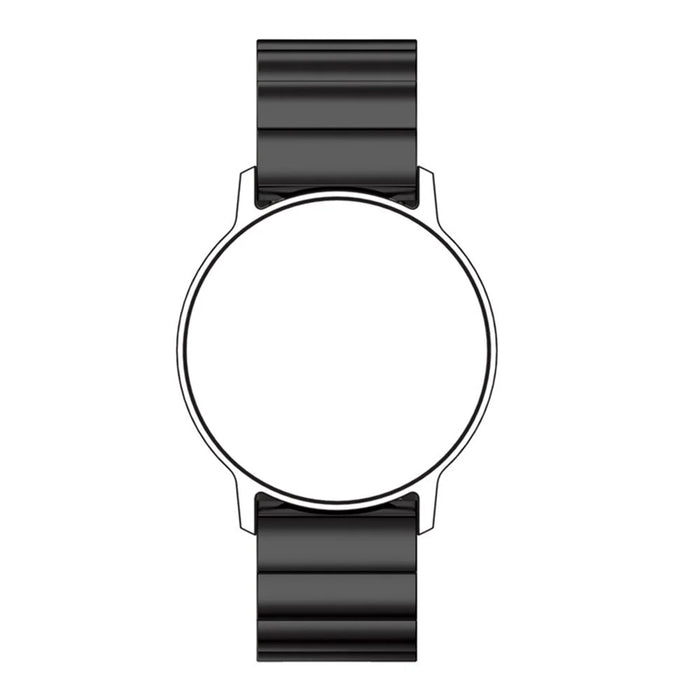20mm Stainless Steel Solid Chain Watch Strap Replacement with Folding Clasp for Huawei Watch 2 - Black - 3