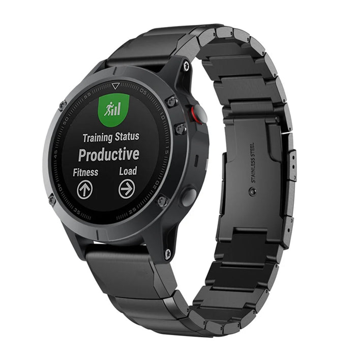 Stainless Steel Watch Strap for Garmin Fenix 3 / Fenix 3 HR / Fenix 5X / Fenix 6X - Black - 2