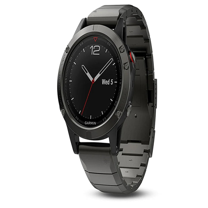 Stainless Steel Watch Strap for Garmin Fenix 3 / Fenix 3 HR / Fenix 5X / Fenix 6X - Black - 5