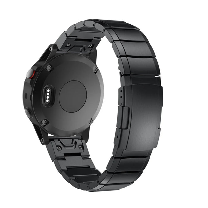 Stainless Steel Watch Strap for Garmin Fenix 3 / Fenix 3 HR / Fenix 5X / Fenix 6X - Black - 7