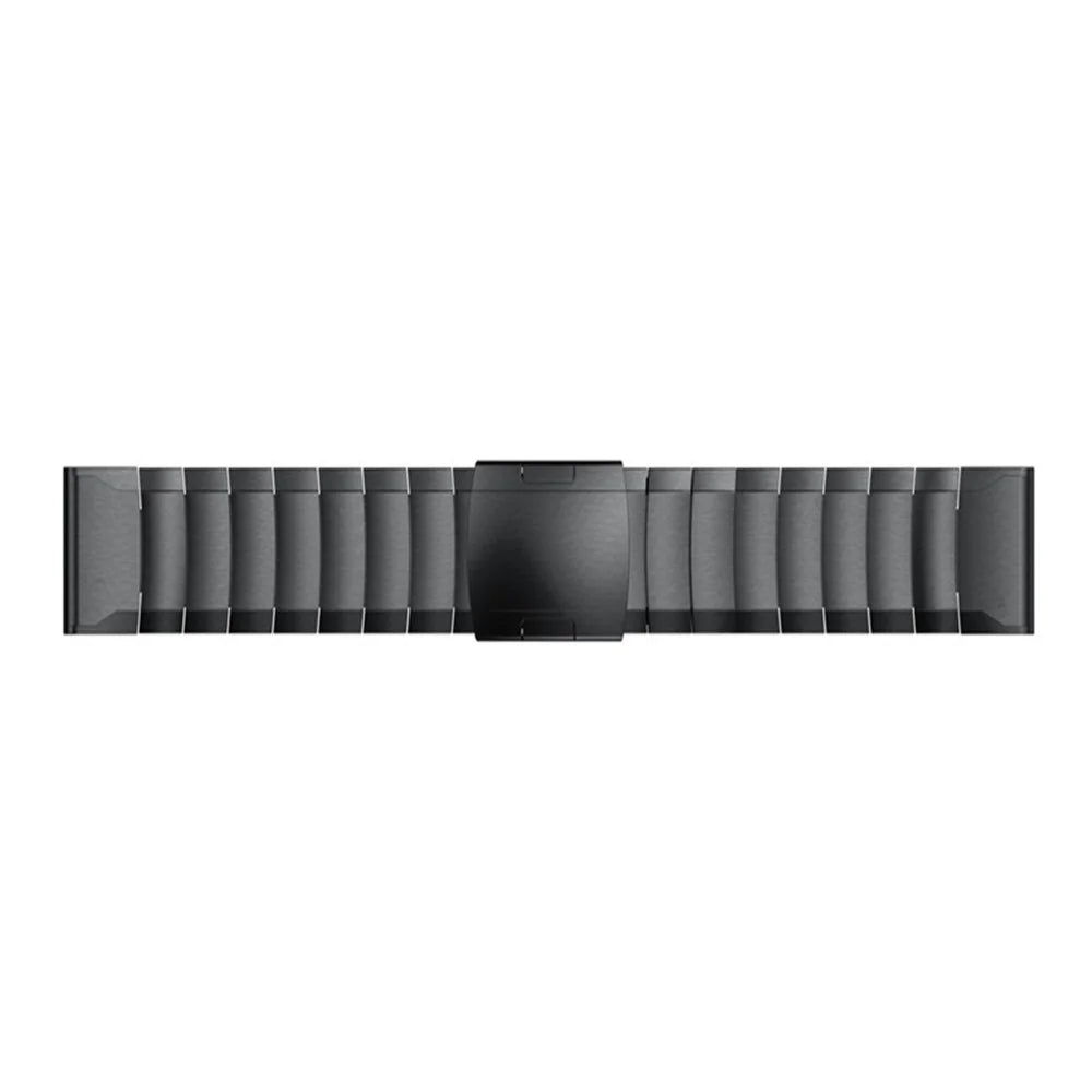 For Garmin Fenix 6 / 5 Stainless Steel Watch Strap Replacement Wrist Band - Black - 7