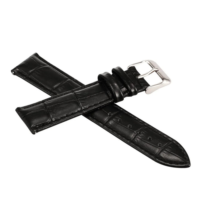 22mm Crocodile Texture PU Leather Watch Strap for Samsung Gear S3 Frontier / S3 Classic - Black - 2