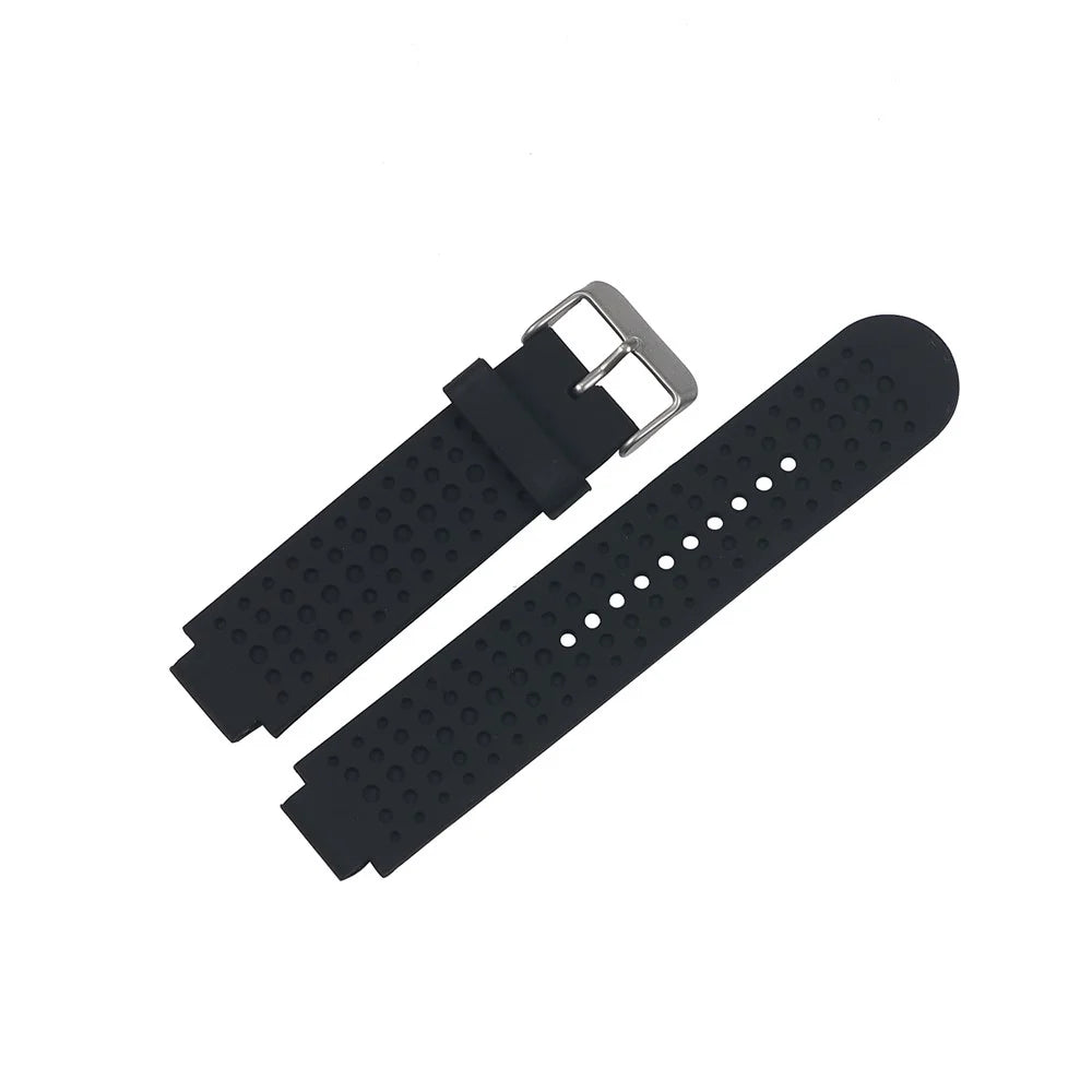 Men Silicone Watch Sport Strap with Installation Tools for Garmin Forerunner 25 - Black - 2
