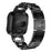 22mm D-shape Rhinestone Decor Alloy Watch Band for Fitbit Versa - Black - 3