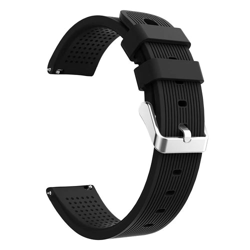 20mm Forehead Wrinkles Texture Soft Silicone Watch Band for Huami Amazfit Watch Youth Edition - Black - 1