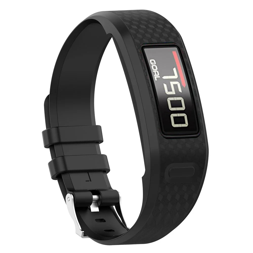 Soft Silicone Watch Band for Garmin Vivofit 1 / Vivofit 2 - Size: L / Black - 3