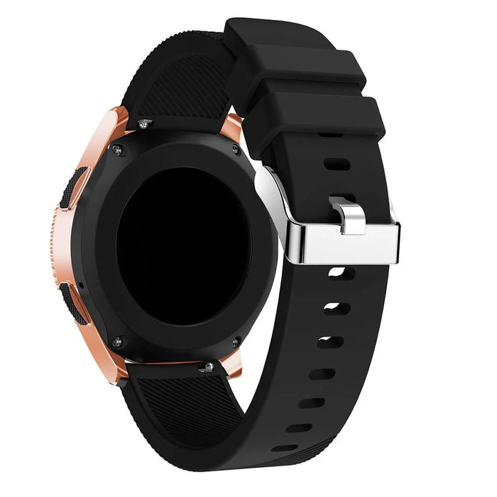 Twill Texture Silicone Watchband Strap for Samsung Galaxy Watch 42mm - Black - 2