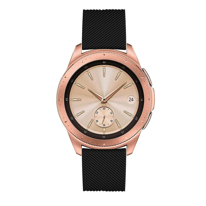 Twill Texture Silicone Watchband Strap for Samsung Galaxy Watch 42mm - Black - 3