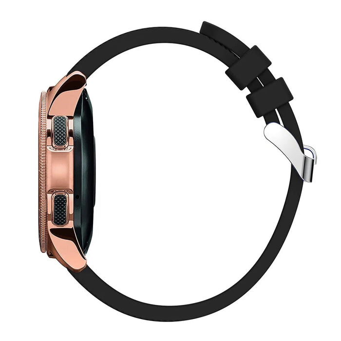 Twill Texture Silicone Watchband Strap for Samsung Galaxy Watch 42mm - Black - 4