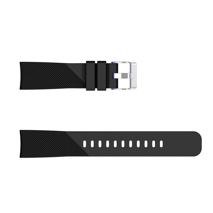 Twill Texture Silicone Watchband Strap for Samsung Galaxy Watch 42mm - Black - 5