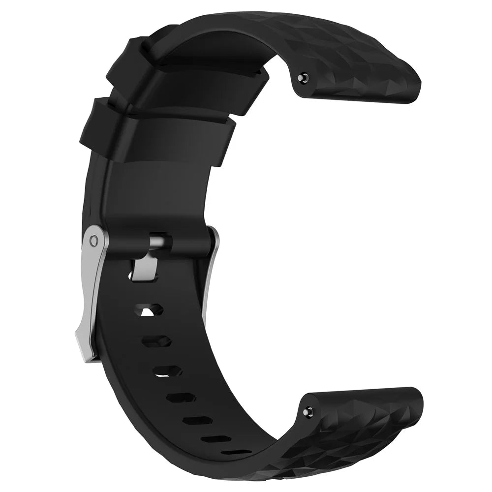 Flexible Silicone Watch Band Strap for Suunto Spartan Sport Wrist HR Baro / 9 - Black - 2