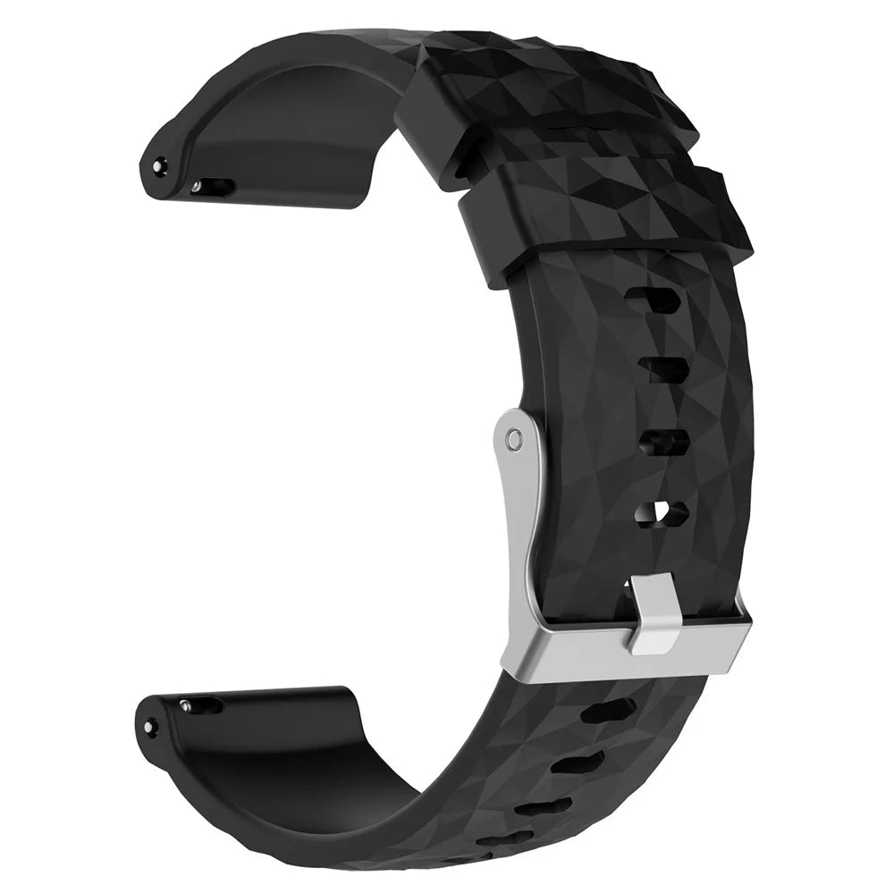 Flexible Silicone Watch Band Strap for Suunto Spartan Sport Wrist HR Baro / 9 - Black - 4