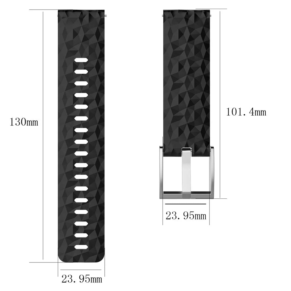 Flexible Silicone Watch Band Strap for Suunto Spartan Sport Wrist HR Baro / 9 - Black - 5