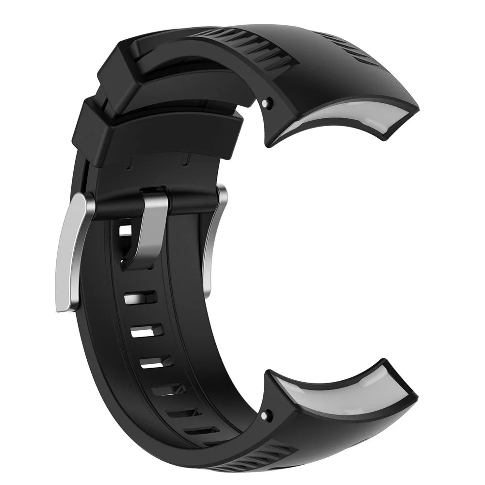 Adjustable Silicon Watch Band Strap, Length: 131.2 + 98.4mm for Suunto 9 - Black - 3