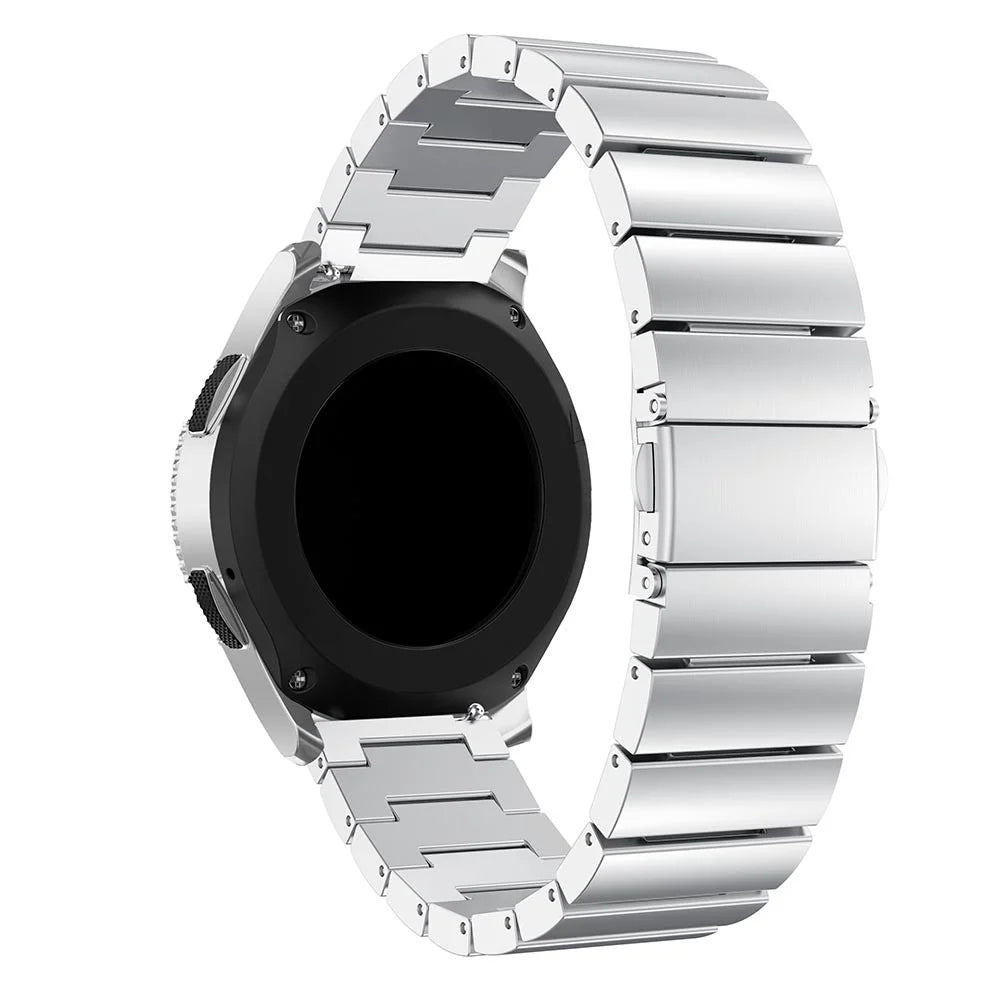 22mm Stainless Steel Watch Band for Samsung Galaxy Watch 46mm, Wrist Strap with Butterfly Buckle - Silver - 1