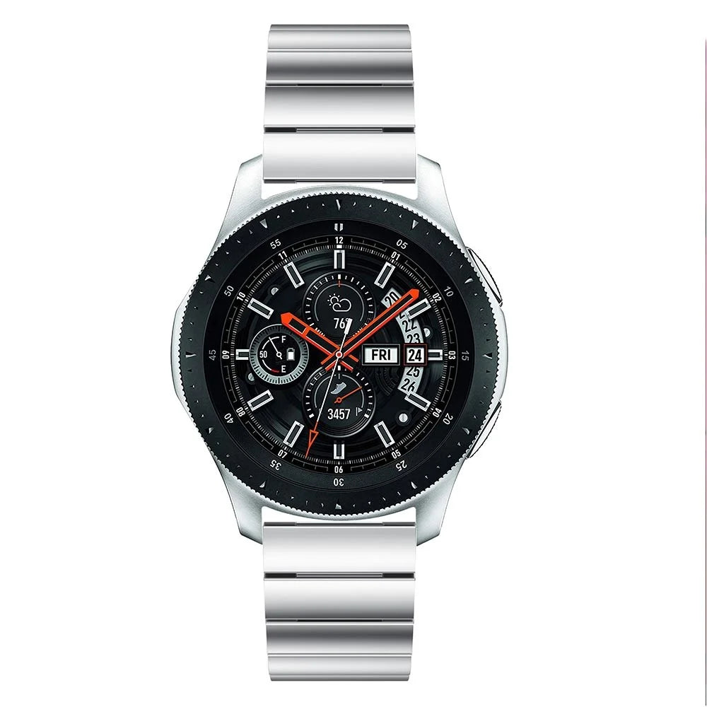 22mm Stainless Steel Watch Band for Samsung Galaxy Watch 46mm, Wrist Strap with Butterfly Buckle - Silver - 2