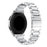 For Samsung Galaxy Watch 46mm Stainless Steel Link Chain Watch Band Three-bead Wrist Strap 22mm - Silver - 1
