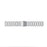 For Samsung Galaxy Watch 46mm Stainless Steel Link Chain Watch Band Three-bead Wrist Strap 22mm - Silver - 4