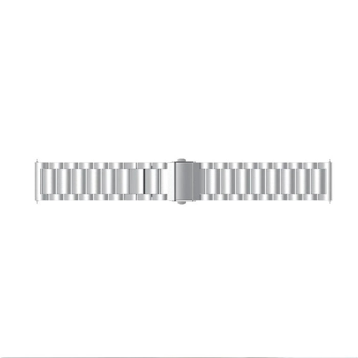 For Samsung Galaxy Watch 46mm Stainless Steel Link Chain Watch Band Three-bead Wrist Strap 22mm - Silver - 4