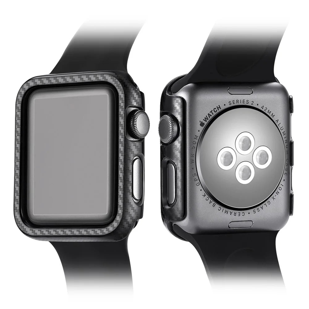 For Apple Watch Series SE3 / SE2 / SE1 /  6 / 5 / 4 44mm Carbon Fiber Texture TPU Protective Case - 3