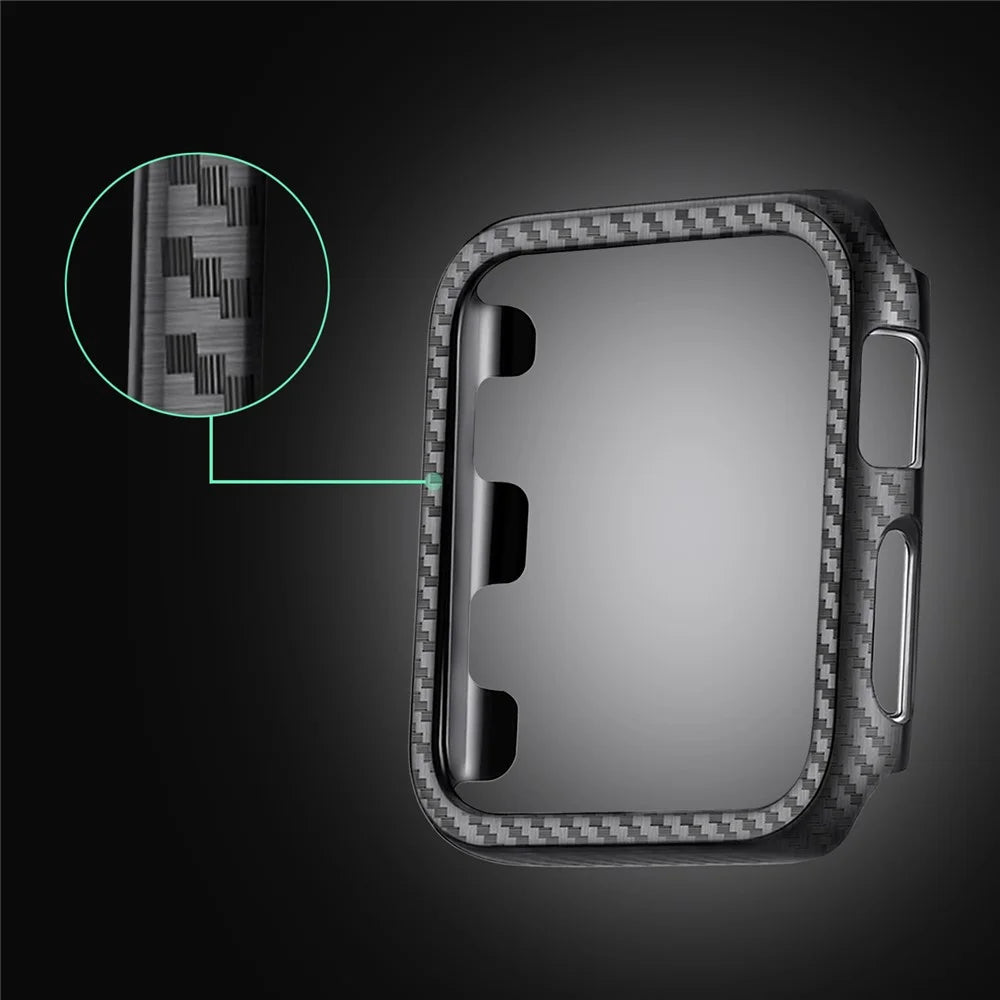 For Apple Watch Series SE3 / SE2 / SE1 /  6 / 5 / 4 44mm Carbon Fiber Texture TPU Protective Case - 4