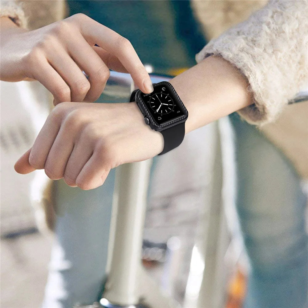 For Apple Watch Series SE3 / SE2 / SE1 /  6 / 5 / 4 44mm Carbon Fiber Texture TPU Protective Case - 6